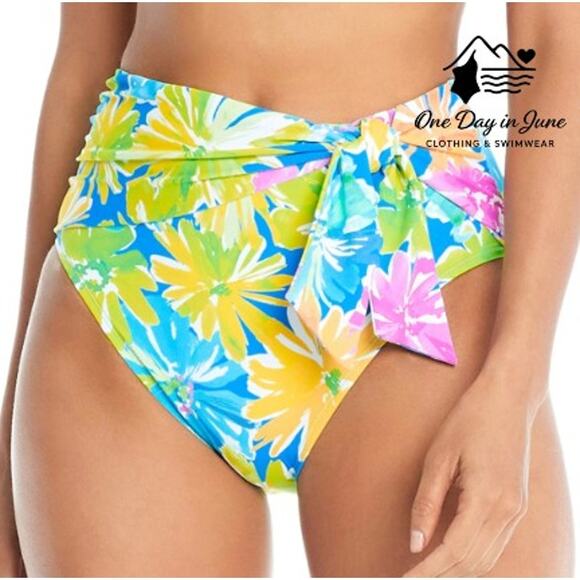 Bleu Rod Beattie Floral Bikini Bottom Size 8 - Picture 1 of 7